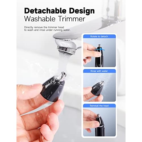 ZORAMI Ear and Nose Hair Trimmer Clipper Battery-Operated & Rechargeable
