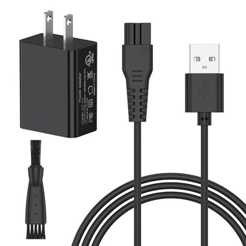 USB Fast Wall Charger for oneisall Low Noise Dog Clippers P2, 26225202-003DE, C61, X2N5, X2, K52NTS, N6, A11 Cat Hair Trimmer, 3.3ft Replacement Charging Cord for SUPRENT Hair Clippers
