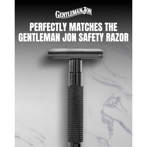 Gentleman Jon Shaving Stand for Razor & Brush for Men ? Heavy Duty Gunmetal Razor & Brush Stand, Weighted Base, Matches Wet Shave Kit & Storage, Shaving Kit, Shaver Holder, Beard Accessories for Men