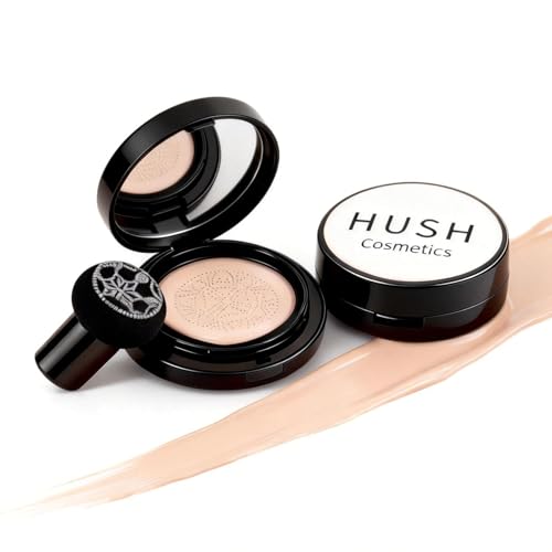 Makeup Foundation for Older Women, Moisturizing Concealer Long-Lasting Full Coverage, Mushroom Head Air Cushion CC Cream(Natural) (1 pcs)