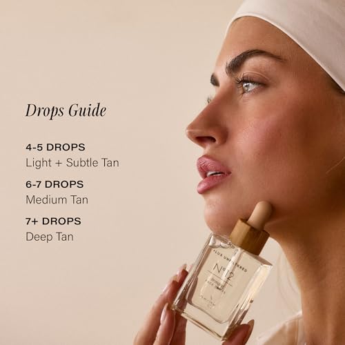 + Lux Unfiltered N¡Æ12 Face Tanning Drops - Non-Comedogenic Bronzing Drops for Face with Hyaluronic Acid, Vitamin E, & Passionfruit Oil - Fragrance Free, Cruelty Free, & Vegan Self Tanner