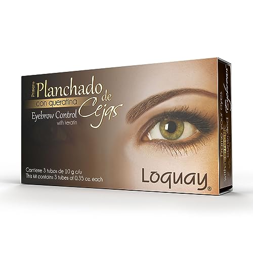 Planchado de Cejas Keratin Eyebrow Straightening Control Kit, 3 Step Treatment, 3 Tubes, 10g Each, Professional Use, Includes Comb