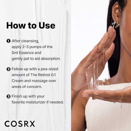 COSRX Snail 96% Mucin Power Essence 2ea & Retinol 0.1% Cream Mini Sample 1ea, Glass Skin Starter Set, Amazon Exclusive, Daily Hydrating & Firming Korean Skin Care Kit, Gift Set
