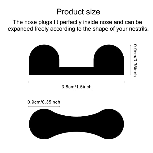 50 Pieces Nose Filters for Spray Tanning, Elera Disposable Plugs Supplies for Spray Tanning Nose Protection Allergen Blocker (Black)