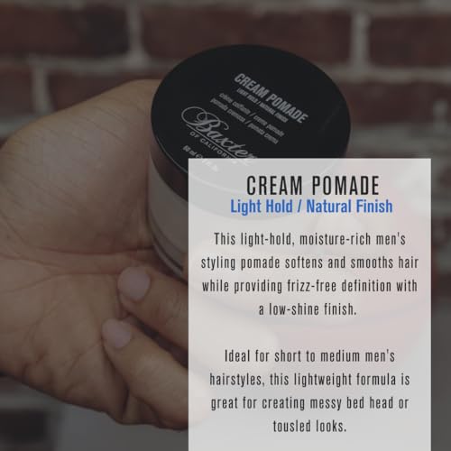 Baxter of California Cream Pomade for Men | Natural Finish | Light Hold | Hair Pomade