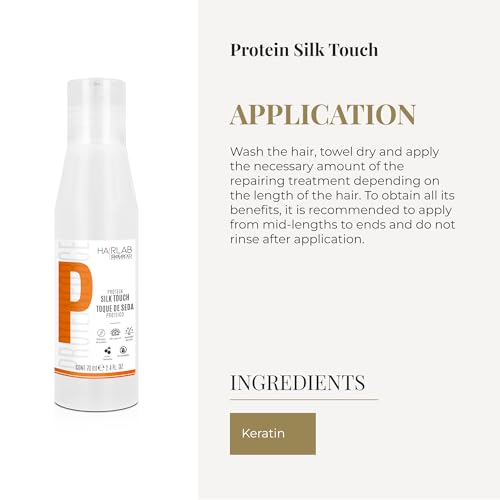 SALERM - Damaged Hair Repair Treatment - Silk Protein Touch - 70 ml - With Keratin - Protects Hair from Heat - Adds Shine and Softness - Lightweight Texture - Paraben-Free