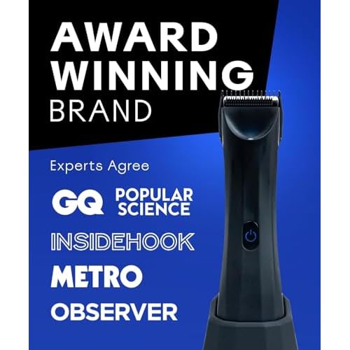 BALLS Trimmer V3 The Archibald - Body & Pubic Hair Shaver for Men - No Cuts, Sacksafe Guard, Rechargeable, 100% Waterproof, Cordless - Wet/Dry with Replaceable Ceramic Blades Archibald Trimmer