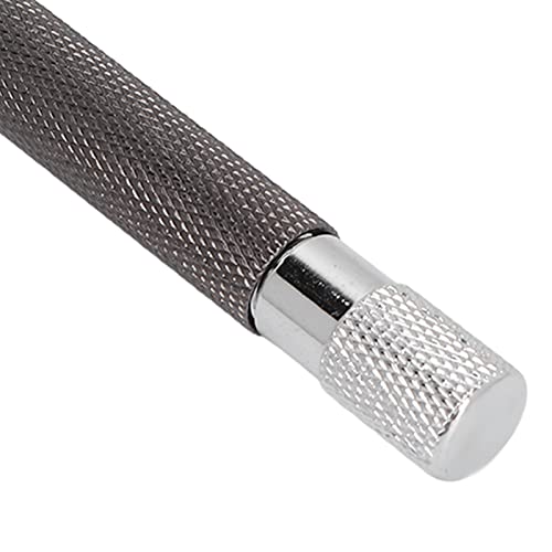 Shaver Replacement Handle, Men's Safety Shaving Razors Reusable Metal Handle Shaver Safety Razors Handle Anti Slip Portable for Home Travelling (Black)