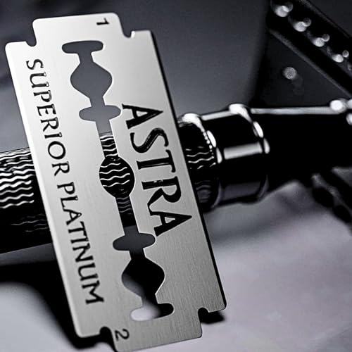 The Shave Factory Premium Shaving Set - Astra Platinum Double Edge Safety Razor Blades (300)