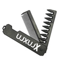 Portable Comb - Foldable Fine Tooth & Textured Styling Comb with Durable ABS Handle, Multi-Functional Folding Hair Comb for Mustache, Wide Tooth Styling at Home, Salon, Travel