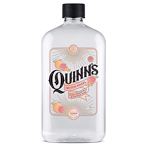 Quinn's Pure Castile Organic Peppermint Liquid Soap 32 oz Alcohol Free Pink Grapefruit and Orange Rind Witch Hazel with Aloe Vera 16oz