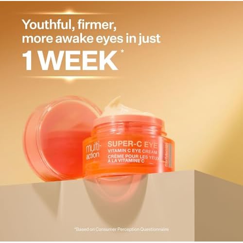 StriVectin Super-C Eye Vitamin C Eye Cream, Brightening and Firming, Boost Skin Dullness with Hyaluronic Acid