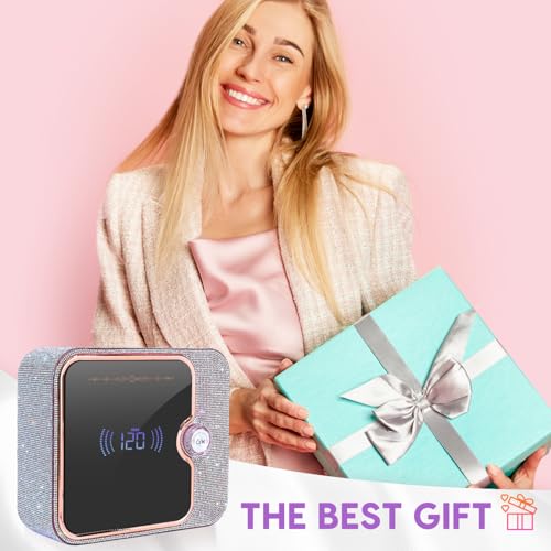 UV Light for Nails, Rechargeable UV Nail Lamp, Fast Nails Dryer Curing Lamp, Gel Nail Polish UV Light, 0-120S Arbitrary Timing, for Salon & Home
