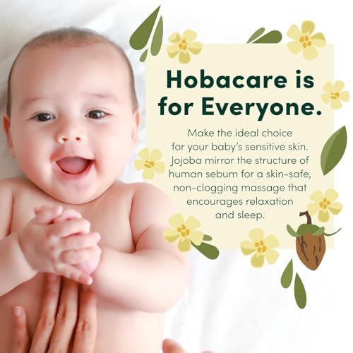 HobaCare Pure Jojoba Oil for Skin Care, Hair, Beard, Scalp Massage - 100% Unrefined Carrier Oil for Diluting Essential Oils - Natural, Hexane Free, Cruelty-Free, Long Shelf Life (16 oz)