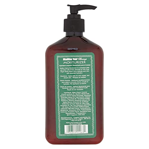 Malibu Tan For Dry Skin Hemp Body Lotion, 18 fl oz (3 Pack)