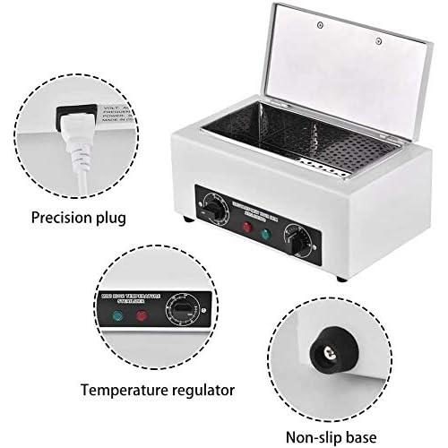 300W Heat Sterilizer NV-210 w/Timer Disinfection Box Manicure Pedicure SPA Salon Equipment for Sundry Beauty Hair Nail Metal Tools