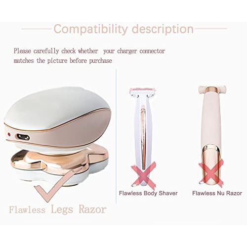 Legs Hair Remover Charger Cord for Flawless Legs Charger Cord Replacement - 5V Removal Charger Cable fit Finishing Touch Flawless Legs Shaver Charging Cord - Power Cord for Flawless Trimmer plug
