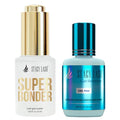Super Bonder 15ml & Lash Remover for Eyelash Extensions 15ml / Lash Bonder for Eyelash Extensions/Locks Eyelash Glue Fumes / 60 Sec Dissolution Lash Glue Remover/Lash Extension Supplies