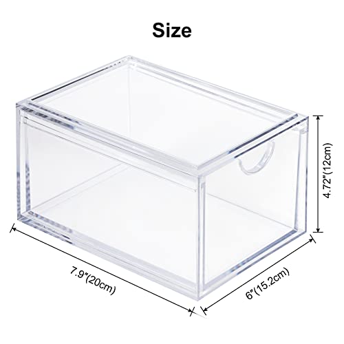2 Pack Makeup Organizers, 360 Degree Rotating Plus Stackable Organizer Drawers, Large Capacity Clear Cosmetic Storage for Skin Care, Makeup Brushes, Hair Accessories, Lipsticks, Bathroom, Countertop