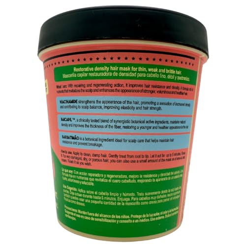 Lola From Rio - Densidade - Hair Mask For Fine, Weak, Brittle Hair, and Hair loss Problems, Stimulate Hair Growth and Improves Hair Resistance, Density, and Volume 8.11 Fl-Oz