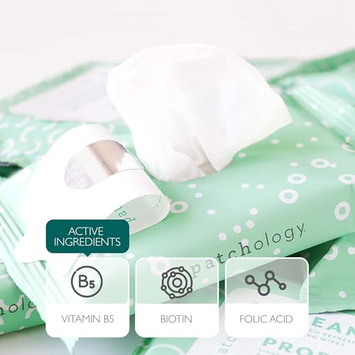 Patchology Clean AF Facial Cleansing Wipes - On-The-Go Refreshing Travel Size Face Wipes for Removing Dirt and Oil - Makeup Remover for Sensitive and Oily Skin (4 Packs/60 Count)