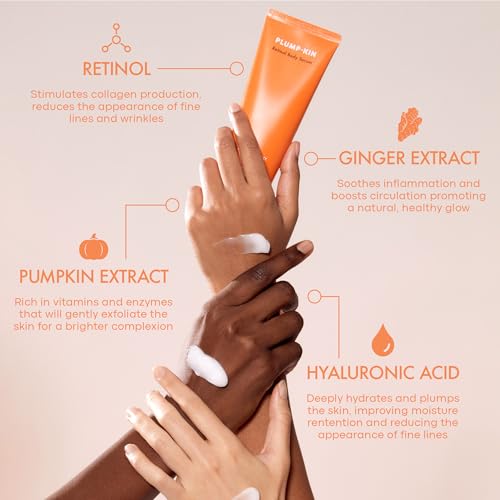TONYMOLY Plump-kin Retinol Body Serum ? Hyaluronic Acid Serum for Face & Body ? Skin Tightening, Hydrating & Firming with Pumpkin Extract, Retinol ? 4.05 fl oz