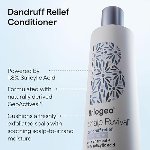 Briogeo Scalp Revival Dandruff Relief Conditioner | Charcoal + 1.8% Salicylic Acid | Daily Anti-Dandruff Conditioner for Flakes, Itch & Irritation | Color-Safe | Vegan & Cruelty Free | 8.4 oz