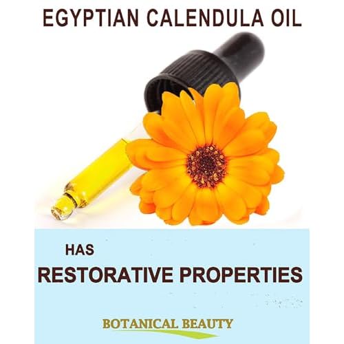 Botanical Beauty CALENDULA OIL Egyptian Calendula Officinalis Marigold Oil Pure Natural for FACE, SKIN, BODY, HAIR, NAILS 0.5 Fl.oz.- 15 ml Skin Moisturizer Oil
