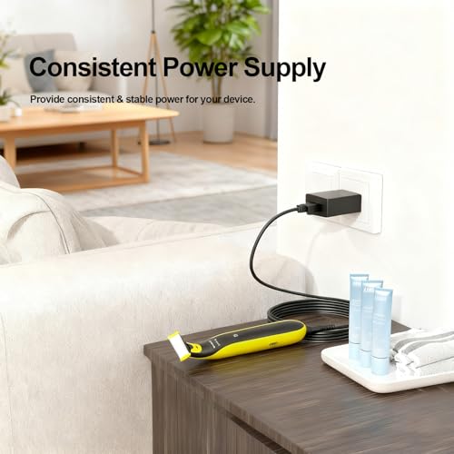 PDEEY One Blade Charger Replacement for Philips Norelco 360 Newer Model QP2724 QP2834 QP1324 QP4631 QP6542 QP6552 QP4530 QP1924 MG7910 MG5910 MG9510 MG9525 Electric Trimmer Shaver Razor 5V