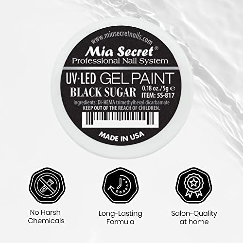 Mia Secret Professional Nail System UV/LED Gel Paint - 5 grams (Black Sugar)
