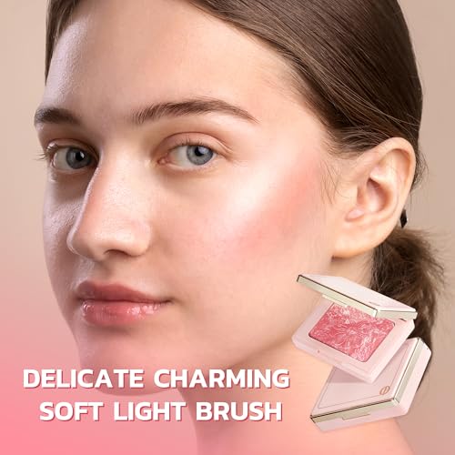 Matte Blush Palette for Cheek Makeup, Lightweight, Highly Pigmented, Long-Lasting, Waterproof, All-Day Wear (01)