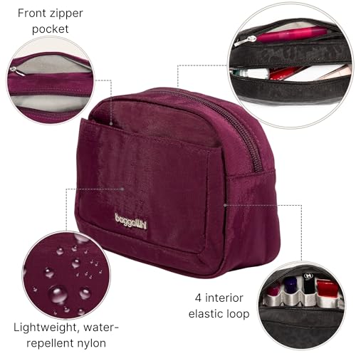 Baggallini Women's Pocket Cosmetic - Lightweight Bag - Travel Essentials Makeup Organizer Small