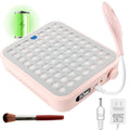 ANGNYA Nail Dust Collector with Lamp,Vacuum Fan Rechargeable Dust Collector with Dust Brush Powerful Brushless Dust Collector for Acrylic Gel Nail Polishing, Perfect for Salon Home Use