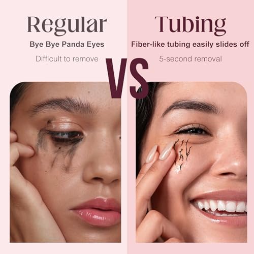 Unidollss Tubing Mascara Volume and Length Black Upgrade Lengthening Long Lasting, New Brush, No Smudging, No Clumping, Voluminous Tubing Mascara, Gluten-free Safe for Sensitive Eyes(Black Upgrade)