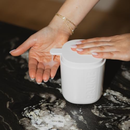 PAUME Signature Refillable Hand Sanitizer Pump, Stylish & Modern Dispenser for Kitchen, Nursery, or Bathroom, Sold Empty