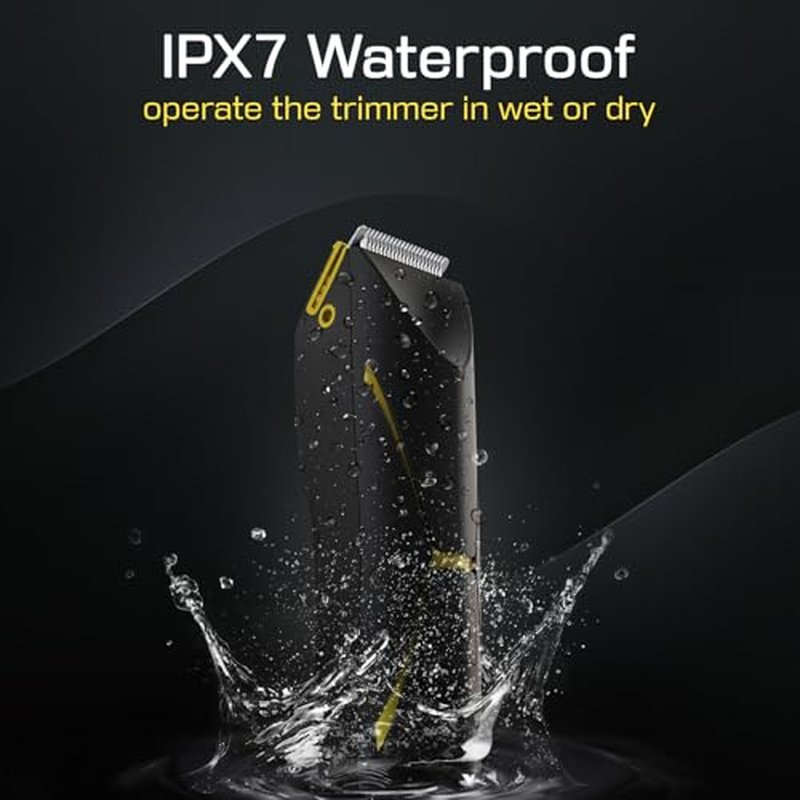 Electric Body Hair Trimmer for Men - Manscape Pubic Hair Groomer Waterproof Wet/Dry Ball Grion Shaver Type-C Rechargeable Cordless Replaceable Ceramic Blade Razor Male Professional Grooming Smooth