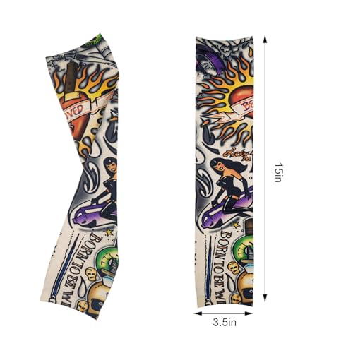 HOVEOX 18Pcs Temporary Tattoo Arm Sleeves for Men Women - Fake Tattoo Sleeves