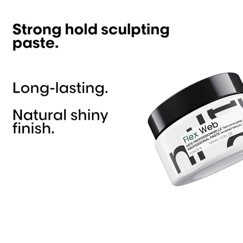 L'Or?al Professionnel Paris Flex Web Texture Paste - Strong Hold Pomade and Styling Gel For All Hair Types, Packaging May Vary