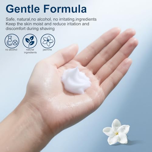 Shaving Cream Bulk Travel,8ml/0.28 oz Travel Shave Cream Disposable Shaving Cream in Bulk for Hotel Homeless £¨Jasmine£¬pack of 100)