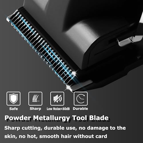 KEMEI Professional Hair Clipper and Hair Trimmer for Men, Cord/Cordless Hair Cutting Kits, Zero Gapped Beard Trimmers, T Blade Barber Clippers with USB Rechargeable, KM-2299, KM-2296