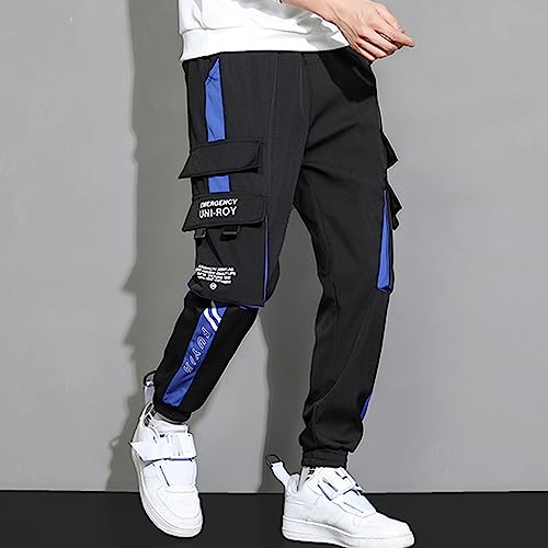 XYXIONGMAO Men's Streetwear Joggers Casual Sports Pants Baggy Casual Techwear Hip Hop Sweatpants Black Cargo Pants for Men