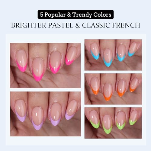 btartboxnails XCOATTIPS French Short Almond Nails French Protecting DUO