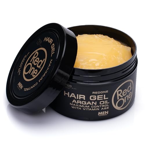 Redone Argan Hair Gel 13.5 fl oz (400ml) | Strong Hold Styling Gel for Men & Women | Argan Oil Infused Hair Gel for Curly, Slick Back & Natural Styles | High Shine, Eco-Friendly Formula