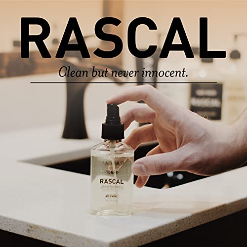 Rascal Face Toner for Men - Sage Oil, Beetroot & Caffeine to Reduce Wrinkles and Clear Away Impurities (3.4 Fl Oz)
