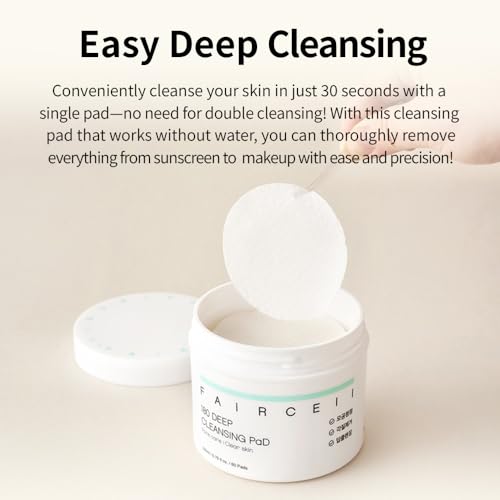 faircell Ultra Soft Cleansing Pads for Face Gentle Exfoliating Dual Texture Cotton Pads for Sensitive Skin with Vitamin C Lotus Extract Daily Makeup Remover Cotton Rounds