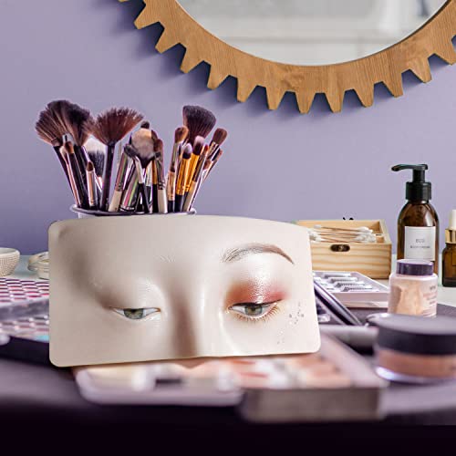Makeup Practice Face, Bueuo 2 Pcs Makeup Practice Board Makeup Mannequin Face 3D Realistic Pad for Makeup Artist Makeup Beginner Self-taught or Professional Enthusiasts
