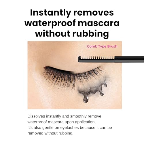 Heroine Make by KissMe Speedy Mascara Remover, Gentle Eye Makeup Remover for Waterproof Mascara, Fast-Acting & Non-Irritating Cleanser, Removes Stubborn Eye Makeup, 0.22 fl Oz