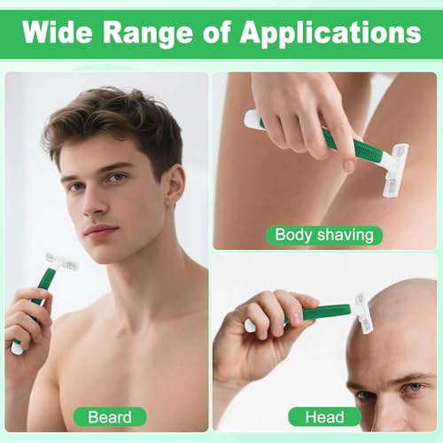 Disposable Razors Bulk, Razors Individually Wrapped Bulk, Travel Razors Bulk With Shaving Cream For Hotels, Shelters, Homeless, Nursing Homes, Charities, Churches, Green (30-PACK)
