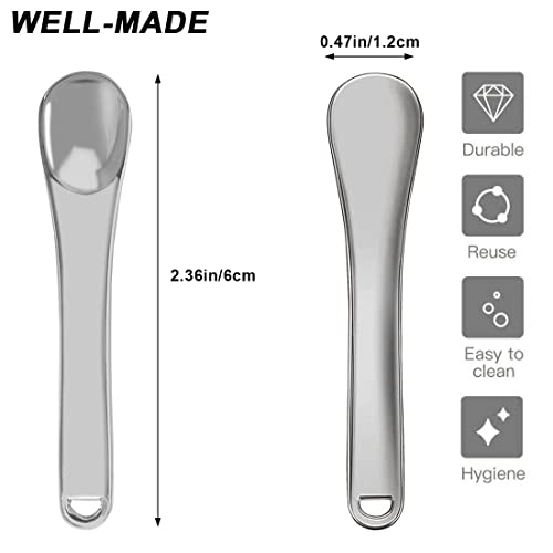 9 Pack Metal Cosmetic Skincare Spatula, Makeup Beauty Scoop, Mini Mask Facial Reusable Spoon, Mixing Stick Applicator for Facial Cosmetic, Cream, Lotions, Moisturizer (Rose Gold, Gold, Silver)