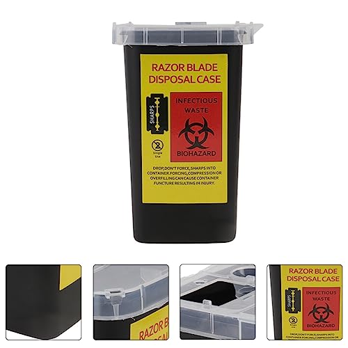 6pcs Recycle Holder Hairdressing Used Cutter Bank Shalon Barber Collect Factory Storage Shop Barbershop Container Family Blades Waste Safe Razor Razors for Home Blade Black Safety